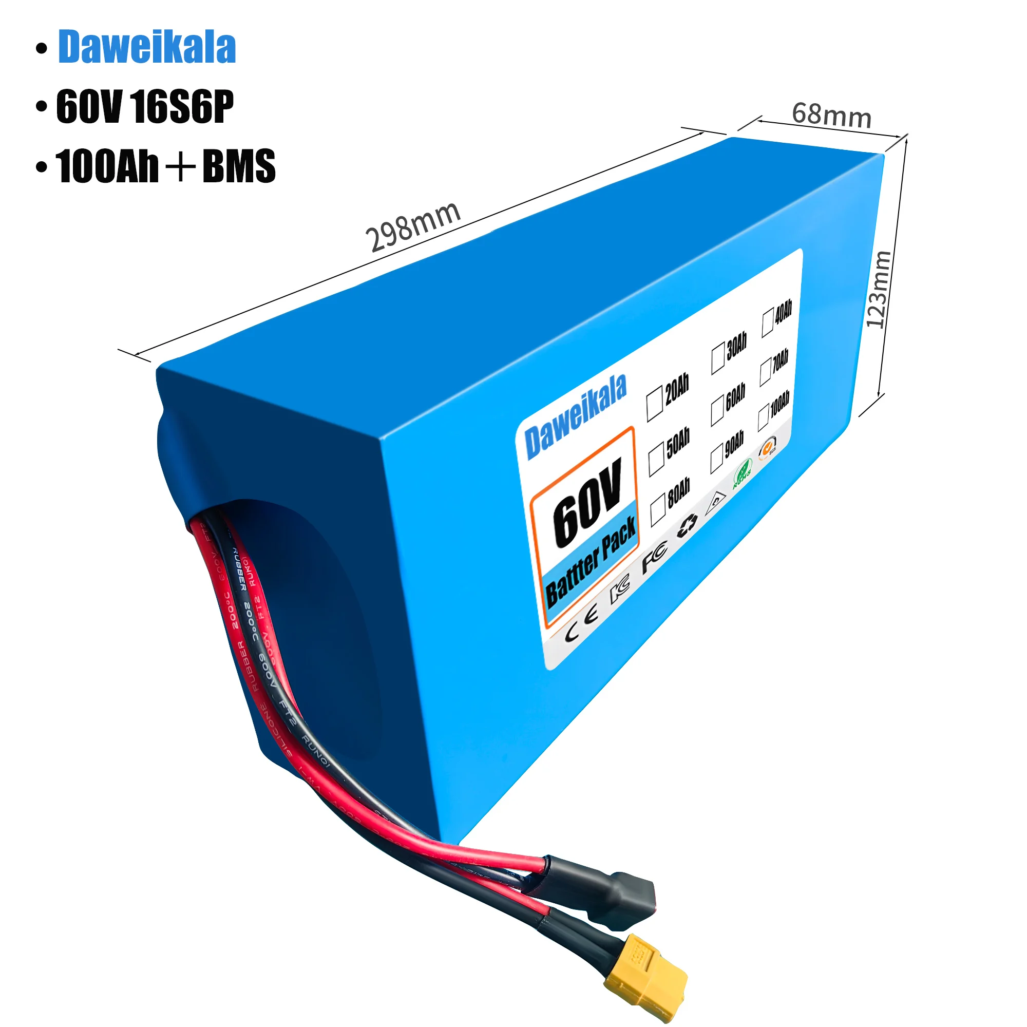 60V 100Ah 16S6P ebike battery  - 60V 50Ah Electric Scooter Battery 评论和价格